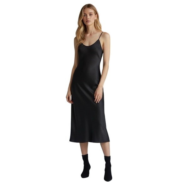 dh New York Fay Two-Piece Set Black Slip Dress Cardigan Set S Holiday Gift Ready - Picture 4 of 10